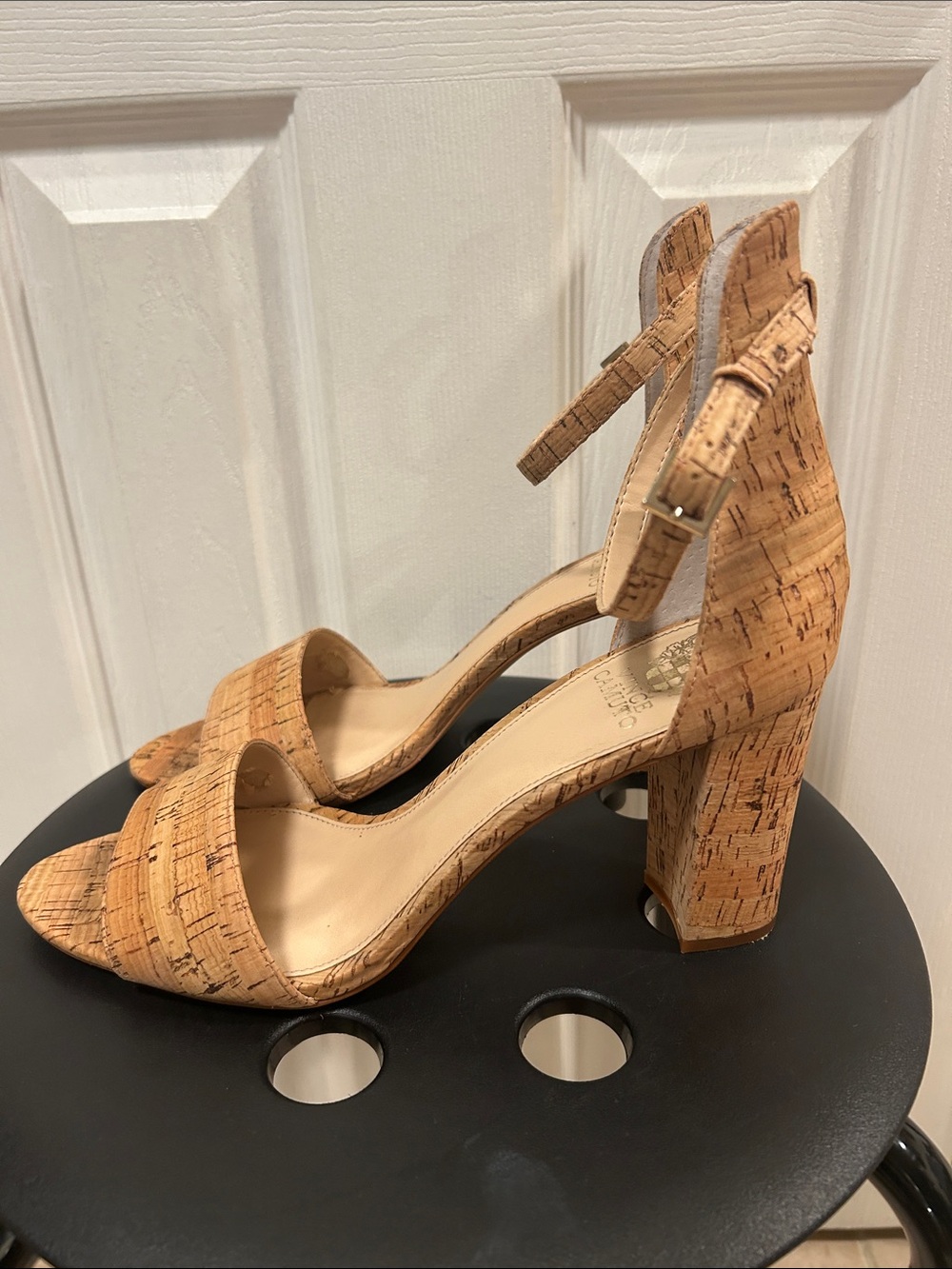 Vince Camuto Cork Heel Sandals Size 10